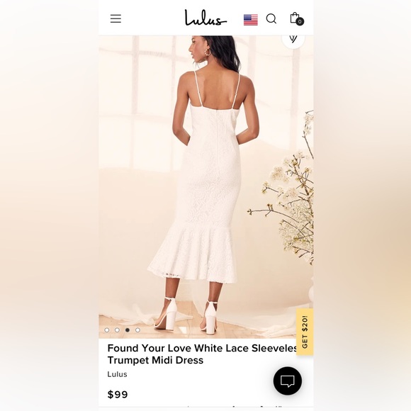 White midi dress - Picture 3 of 4